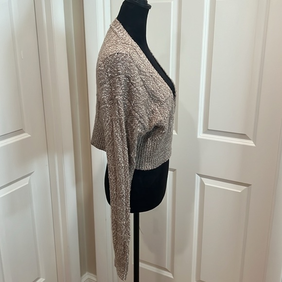 FP Beach, woman’s, M, 2 piece, brown/tan, jumpsuit shorts & cardigan. NWT. - Picture 7 of 8